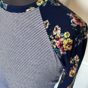 3/4 raglan baseball style tee